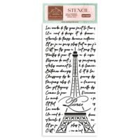 Stamperia Thick stencil - Create Happiness - Oh La La - Tour Eiffel (KSTDL80)