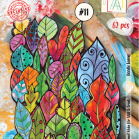 AALL and Create - Ephemera Die-Cuts - #11 - Doodle Leaves - Colour