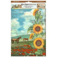Stamperia A4 Rice paper pack - Sunflower Art (DFSA4XSF)