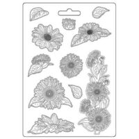 Stamperia Soft Mould A4 - Sunflower Art  (K3PTA4562)