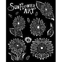 Stamperia Thick stencil - Sunflower Art sunflowers (KSTD136)