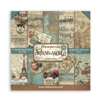 Stamperia Scrapbooking Pad 10 sheets 12" x 12" - Around the World (SBBL28)