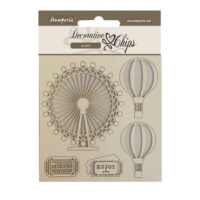 Stamperia Decorative chips - Around the world - Balloons (SCB172)