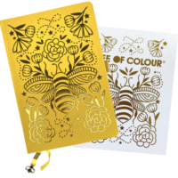 Life of Colour - Bee Art Journal (Yellow) - Black and White - A5