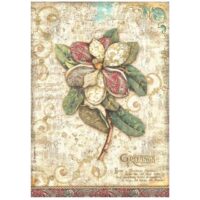 Stamperia A4 Rice paper - Christmas Greetings - Flower (DFSA4794)