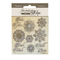Stamperia Decorative chips - Snowflakes (SCB174)