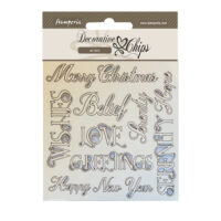 Stamperia Decorative chips - Christmas Writings (SCB181)
