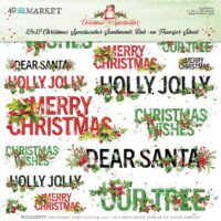 49&Market - Christmas Spectacular 2023 Rub-Ons - 12"x12" - Sentiments (S2324371)