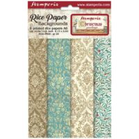 Stamperia A6 Rice paper pack - Backgrounds - Christmas Greetings (DFSAK6008)