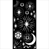 Stamperia Thick stencil - Christmas - Stars and moon (KSTDL86)