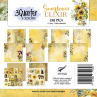 3Quarter Designs - Paper Pad  8" x 8" - Sunflower Elixir (3QD-SE-8x8)