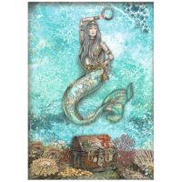Stamperia A4 Rice paper - Songs of the Sea - mermaid (DFSA4810)
