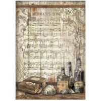 Stamperia A4 Rice paper - Songs of the Sea - Mermaid's song (DFSA4814)