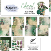 3Quarter Designs - Paper Pad  6" x 6" - Ethereal Forest (3QD-EF-6x6)