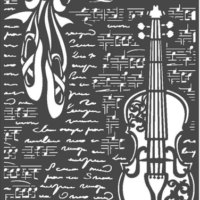Stamperia Thick stencil - Passion Violin (KSTD069)