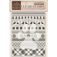 Stamperia Acrylic stamp - Create Happiness - Christmas borders (WTK177)