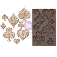 Prima Silicone Mould - Lost in Wonderland - Deck of Cards (655350663605)