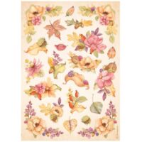 Stamperia A4 Rice paper - Woodland - flowers (DFSA4816)