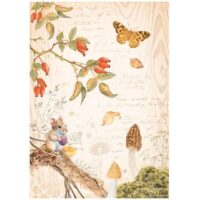Stamperia A4 Rice paper - Woodland - butterfly (DFSA4817)