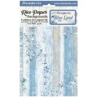 Stamperia A6 Rice paper pack - Backgrounds - Blue Land (DFSAK6007)