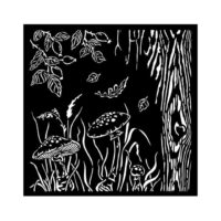 Stamperia Thick stencil - Woodland - mushrooms (KSTDQ92)