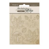 Stamperia Decorative chips - Woodland - mushrooms and leaves (SCB190)