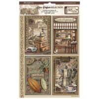 Stamperia A4 Rice paper pack - Coffee and chocolate (DFSA4XCC)