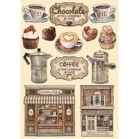 Stamperia Colored Wooden shape A5 - Coffee and chocolate (KLSP150)
