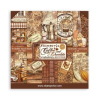 Stamperia Scrapbooking Pad 10 sheets 12" x 12" - Coffee and Chocolate (SBBL144)