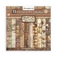 Stamperia Scrapbooking Pad 10 sheets 8" x 8"  -  Background - Coffee and Chocolate (SBBS94)
