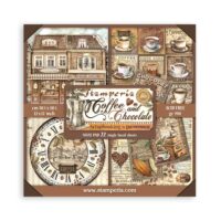 Stamperia Scrapbooking Pad 22 sheets 12" x 12" Single face - Coffee and Chocolate (SBBXLB13)