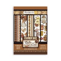 Stamperia A5 Washi pad - 8 sheets - Coffee and chocolate (SBW01)