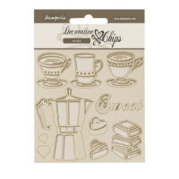Stamperia Decorative chips - Coffee and chocolate - moka (SCB194)