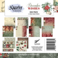 3Quarter Designs - Paper Pad  8" x 8" - December Wishes - September 2023 Release (3QD-DW-8x8)