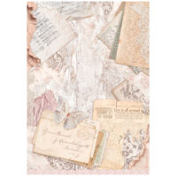 Stamperia A4 Rice paper - Romance Forever letters (DFSA4836)