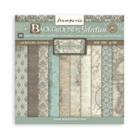 Stamperia Scrapbooking Pad 10 sheets 8" x 8"  -  Backgrounds selection - Voyages Fantastiques (SBBS97)