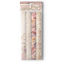 Stamperia Pack 4 sheets fabric - Romance Forever (SBPLT21)