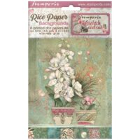 Stamperia A6 Rice paper pack - Backgrounds - Orchids and Cats (DFSAK6017) - PREORDER