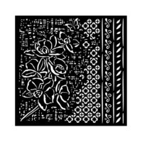 Stamperia Thick stencil - Orchids and Cats - orchid pattern (KSTDQ101) - PREORDER