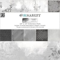 49&Market - Colour Swatch - 12x12 Paper pack - Charcoal (CCS27365)