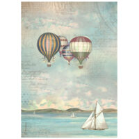 Stamperia A4 Rice paper - Sea Land - balloons (DFSA4860) - PREORDER