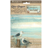 Stamperia A6 Rice paper pack - Backgrounds - Sea Land (DFSAK6019) - PREORDER