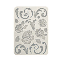 Stamperia Silicon Mould A5 - Brocante Antiques - flowers and embellishments (KACMA507) - PREORDER