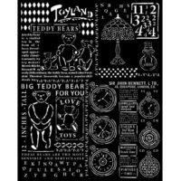 Stamperia Thick stencil - Brocante Antiques - Teddy Bear (KSTD159) - PREORDER
