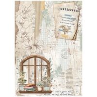 Stamperia A4 Rice paper - Create Happiness - Secret Diary - Window (DFSA4862) - PREORDER