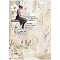Stamperia A4 Rice paper - Create Happiness - Secret Diary - Lady (DFSA4864)
