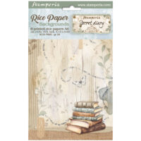Stamperia A6 Rice paper pack - Backgrounds - Create Happiness - Secret Diary (DFSAK6020)