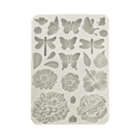 Stamperia Silicon Mould A5 - Create Happiness - Secret Diary - Flowers and Butterfly (KACMA509) - PREORDER