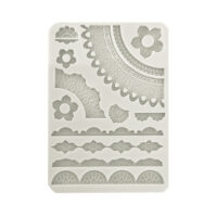 Stamperia Silicon Mould A5 - Create Happiness - Secret Diary - Lace Borders (KACMA516)