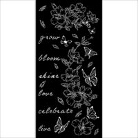 Stamperia Thick stencil - Create Happiness - Secret Diary - Flowers and Butterfly (KSTDL94)